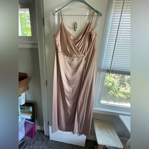 Satin Champagne Bridesmaid Dress